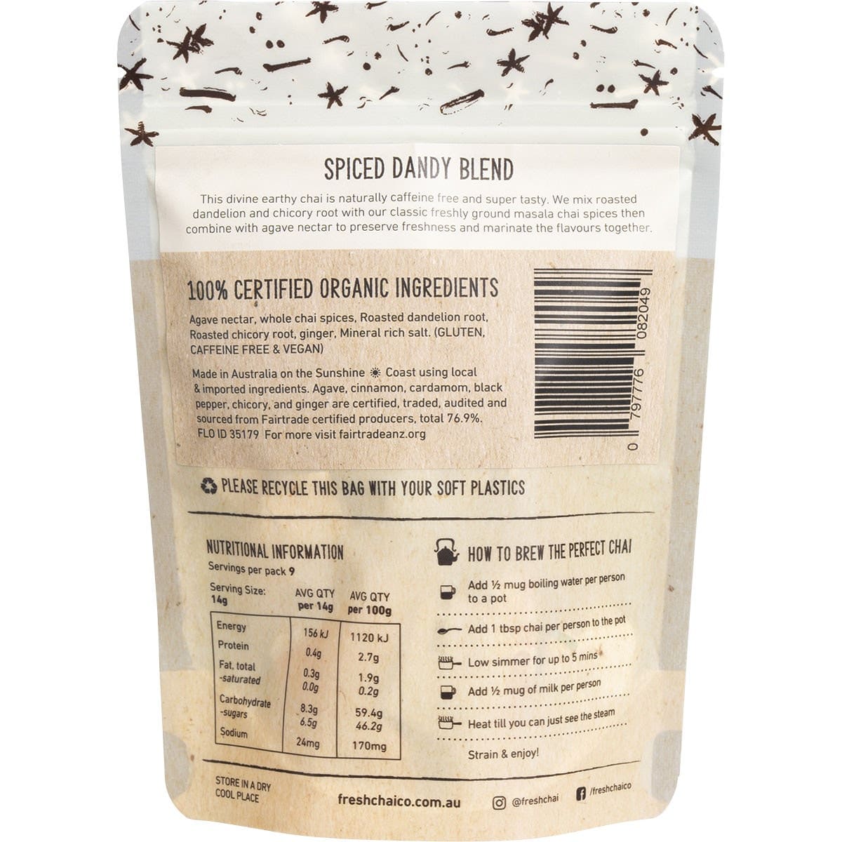 The Fresh Chai Co. Tea & Infusions The Fresh Chai Co. Spiced Dandy Blend Fresh Sticky Chai