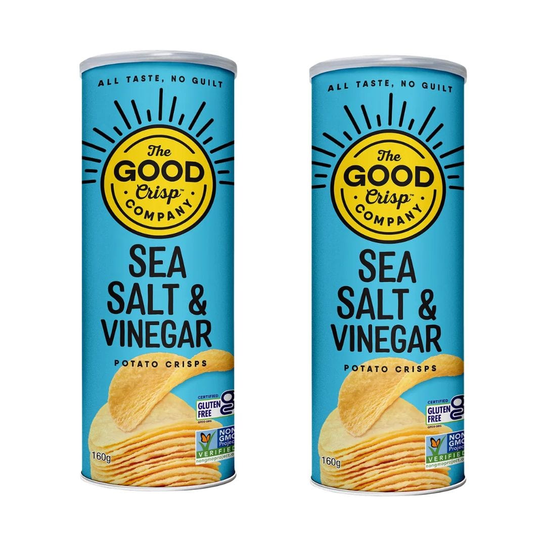 The Good Crisp Company Snack Foods 2 x 160g The Good Crisp Company Potato Crisps Sea Salt & Vinegar