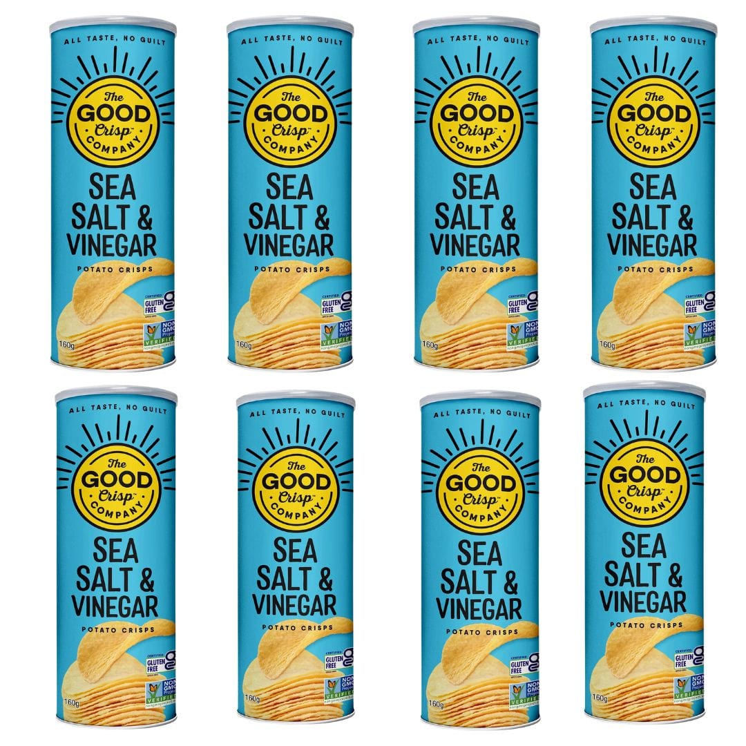 The Good Crisp Company Snack Foods 8 x 160g The Good Crisp Company Potato Crisps Sea Salt & Vinegar