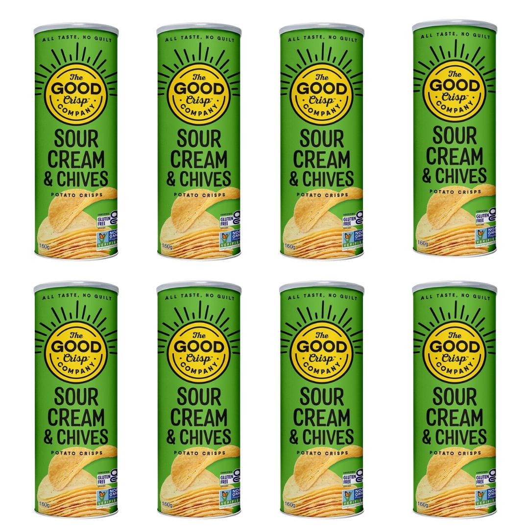 The Good Crisp Company Snack Foods 8 x 160g The Good Crisp Company Potato Crisps Sour Cream & Chives