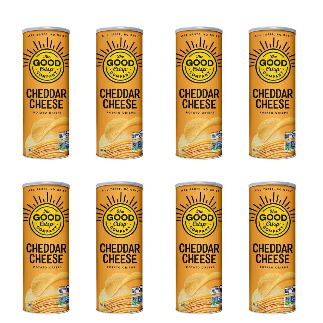 The Good Crisp Company Snack Foods The Good Crisp Company Potato Crisps Cheddar Cheese  8 x 160g