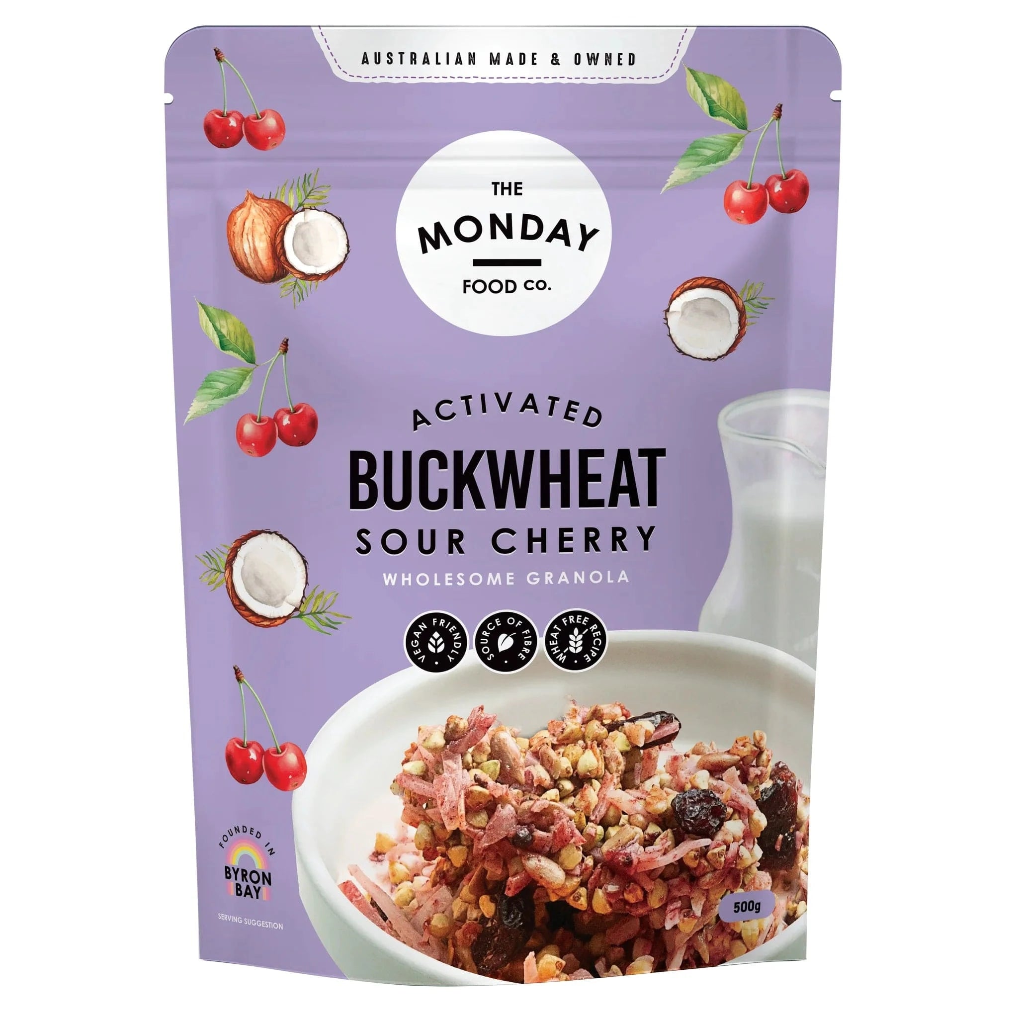 The Monday Food Co Cereal & Granola 500g The Monday Food Co Activated Buckwheat Granola Sour Cherry