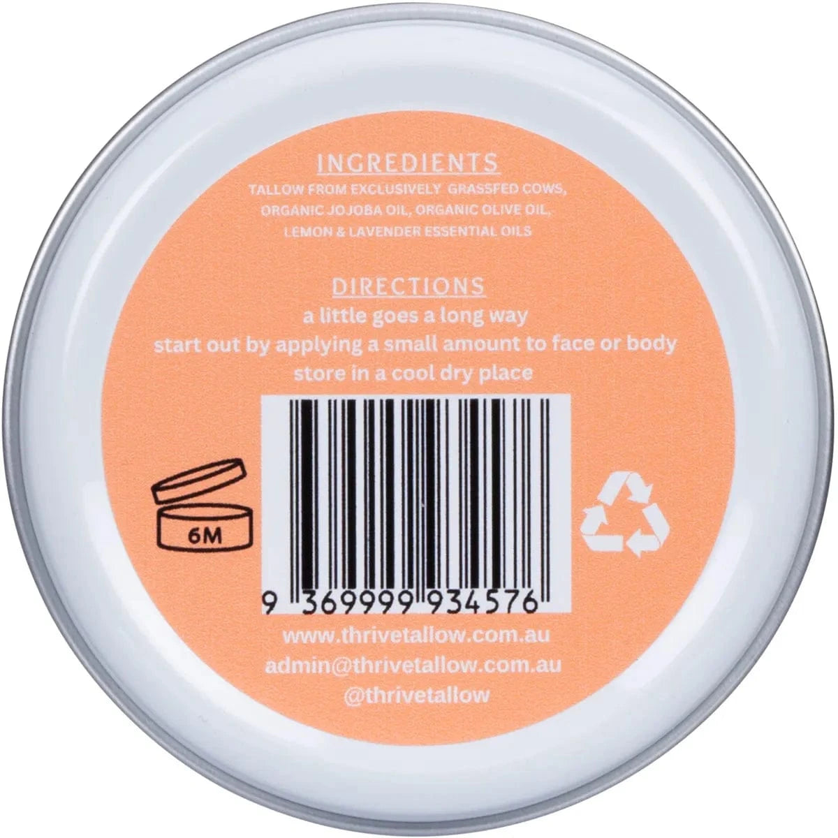 Thrive Tallow Skincare Thrive Tallow Whipped Tallow Moisturiser Scented 70ml