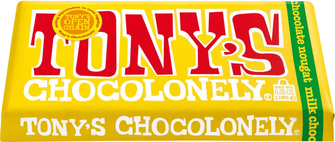 Tony's Chocolonely Snack Foods (Clearance BB 2/05/25) Tony's Chocolonely Milk Honey Almond Nougat 32% 180g