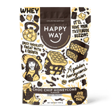 Happy Way Choc Chip Honeycomb Whey Protein Powder 500g front
