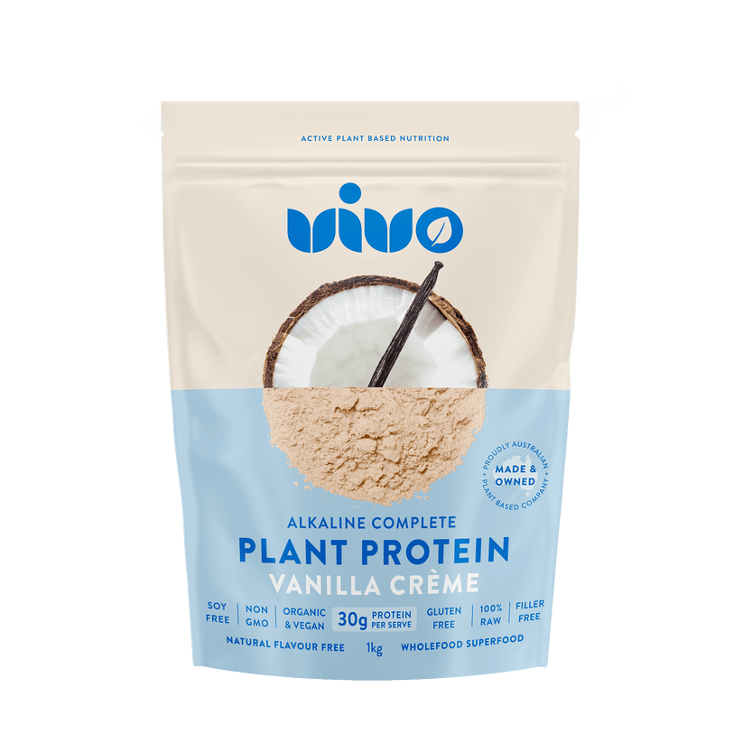 Vivo Alkaline Protein Powder 1kg Vivo Alkaline Protein Organic & Raw Alkaline Complete Protein Vanilla Creme