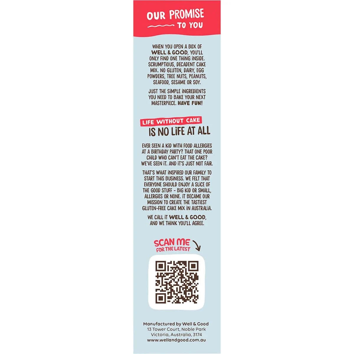 Well & Good Baking Mixes Well and Good Marble Cake Mix with Choc Frosting 460g