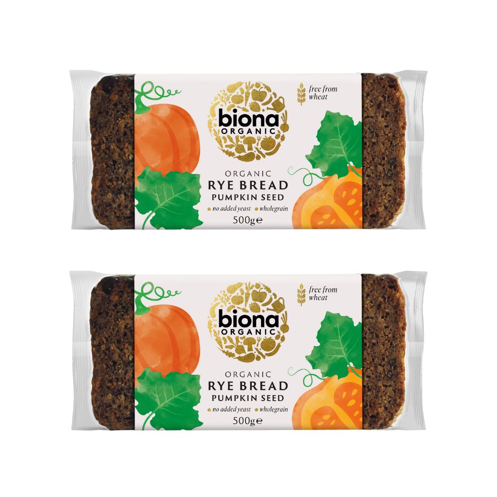 (CLEARANCE!) Biona Rye Pumpkin Seed Bread 500g x 2