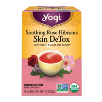 Yogi Tea Organic Tea Yogi Herbal Tea Bags Rose Hibiscus Skin DeTox 16pk