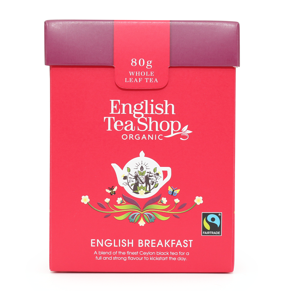 english tea shop organic english breakfast loose leaf tea 80g