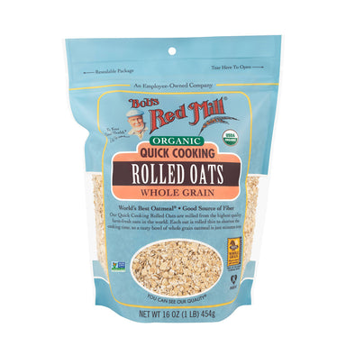 bob`s red mill quick cooking rolled oats - organic 453g