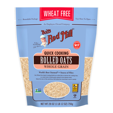 bob`s red mill quick cooking rolled oats pure wheat free pouch 794g