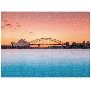 destination labels puzzle sydney harbour pastels
