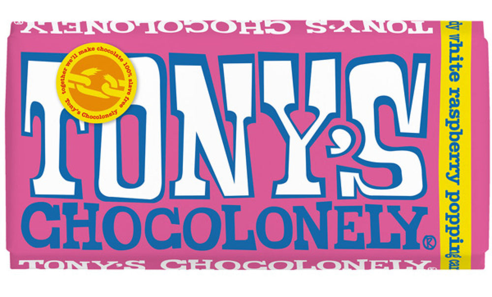 Tony's Chocolonely White Raspberry Popping Candy 180g