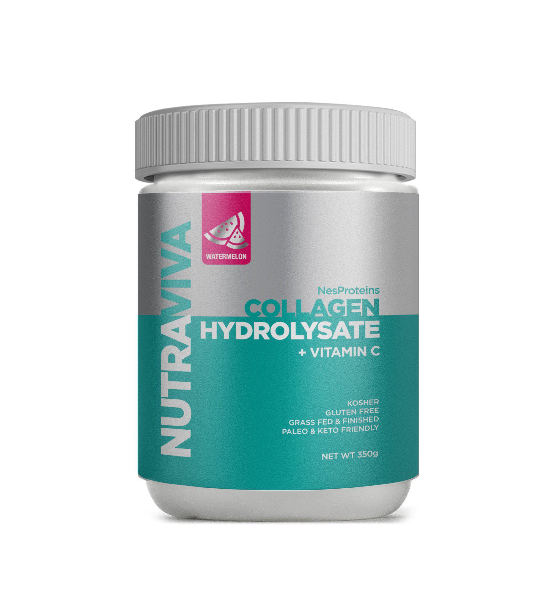 nutraviva nesproteins collagen hydrolysate + vitamin c  350g watermelon