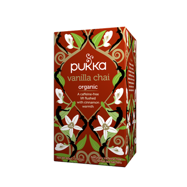 pukka herbs vanilla chai tea bags (packet of 20 sachets)