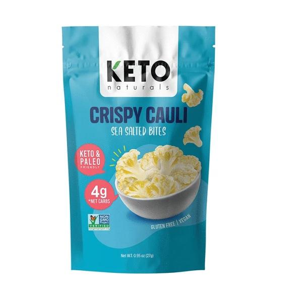 keto naturals crispy cauliflower bites 8 x 27 grams sea salted