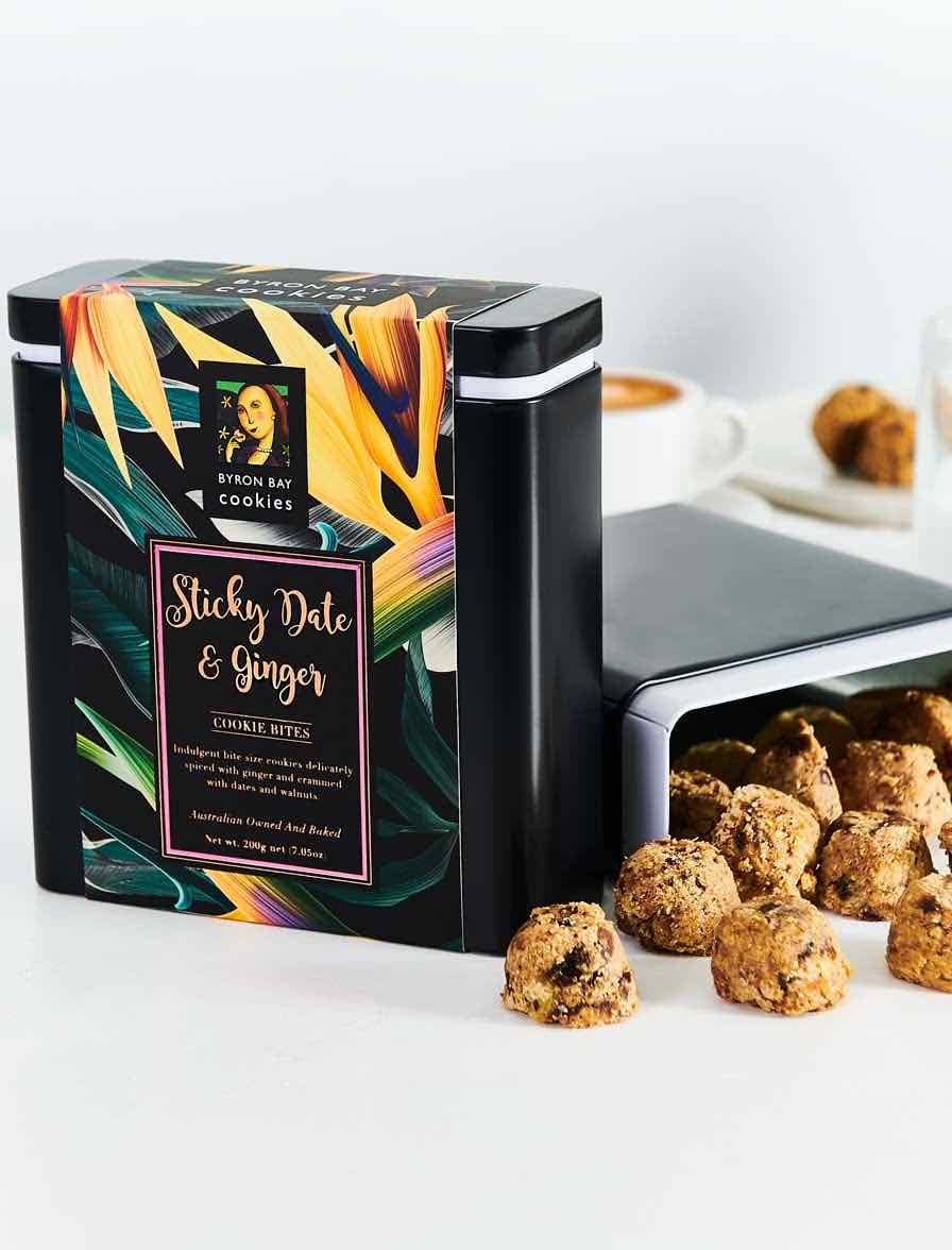 Byron Bay Cookie Company - Gift Tin Sticky Date & Ginger 200g