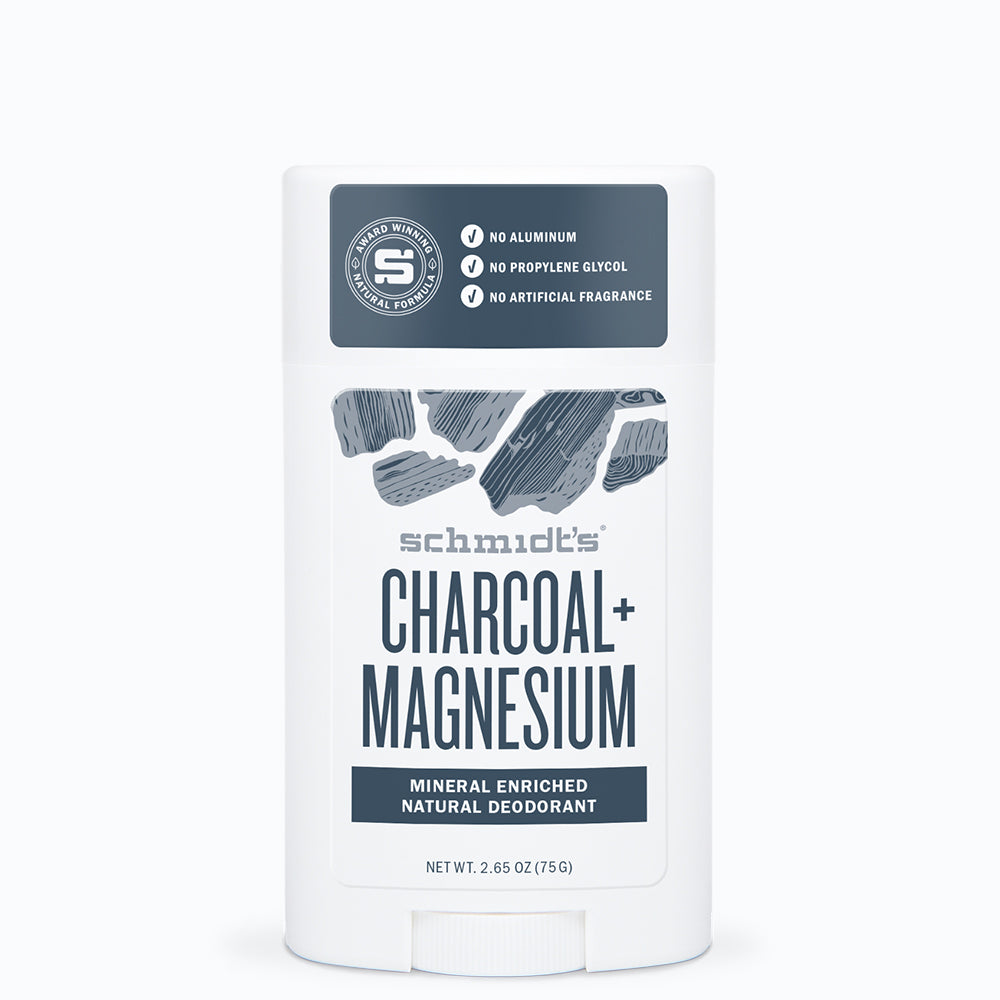 schmidt's deodorant stick 75g charcoal + magnesium