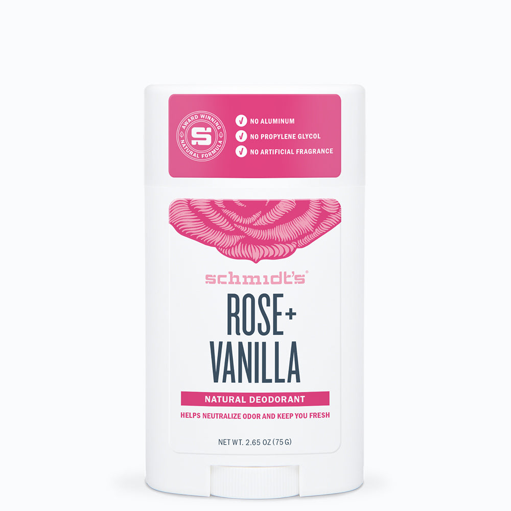 schmidt's deodorant stick 75g rose + vanilla