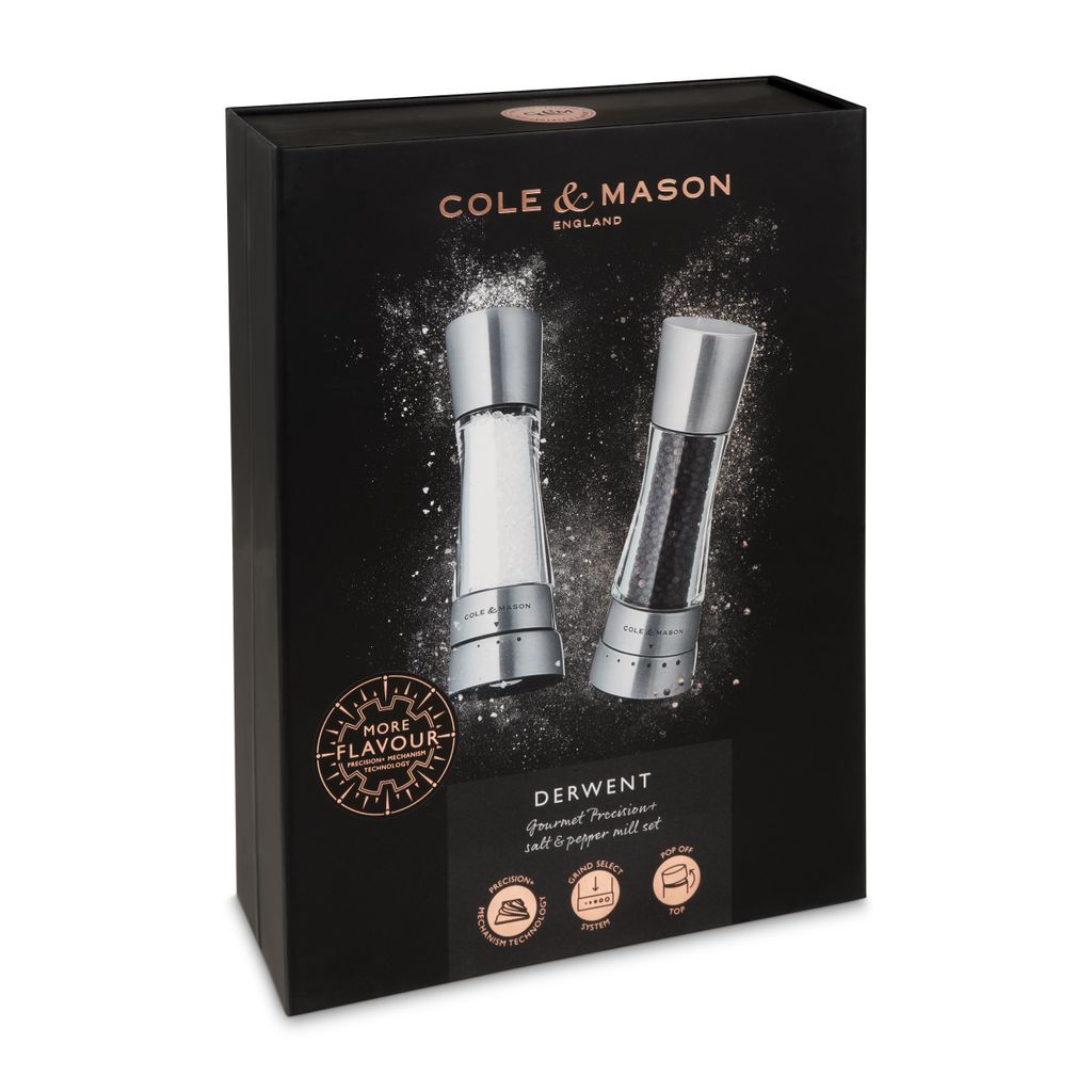 Cole & Mason Salt and Pepper Mill Derwent Gift Set 19cm