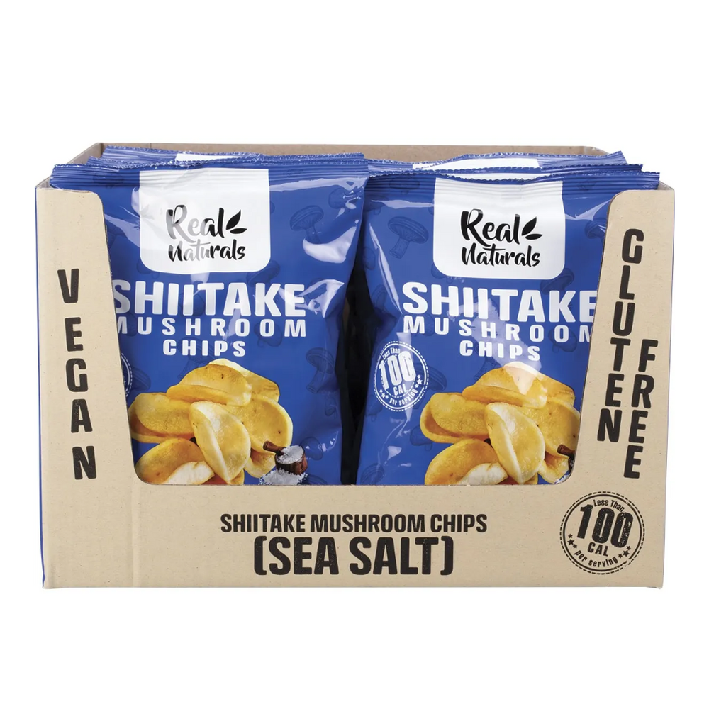 Real Naturals Shiitake Mushroom Chips Sea Salt 12 x 32g