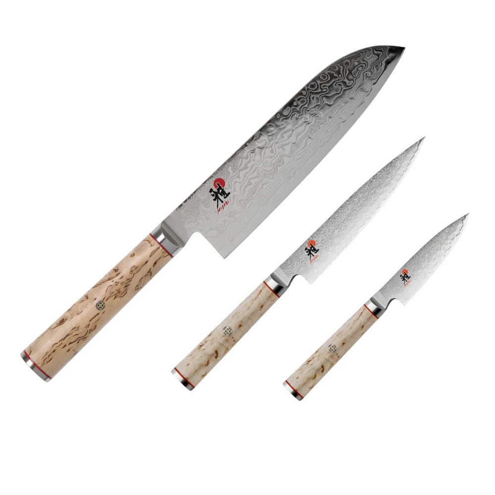 miyabi birchwood 5000mcd santoku, shotoh utility and shotoh knife 3 piece set 625154