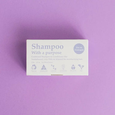 shampoo with a purpose shampoo & conditioner bar dry or damaged hair 135g