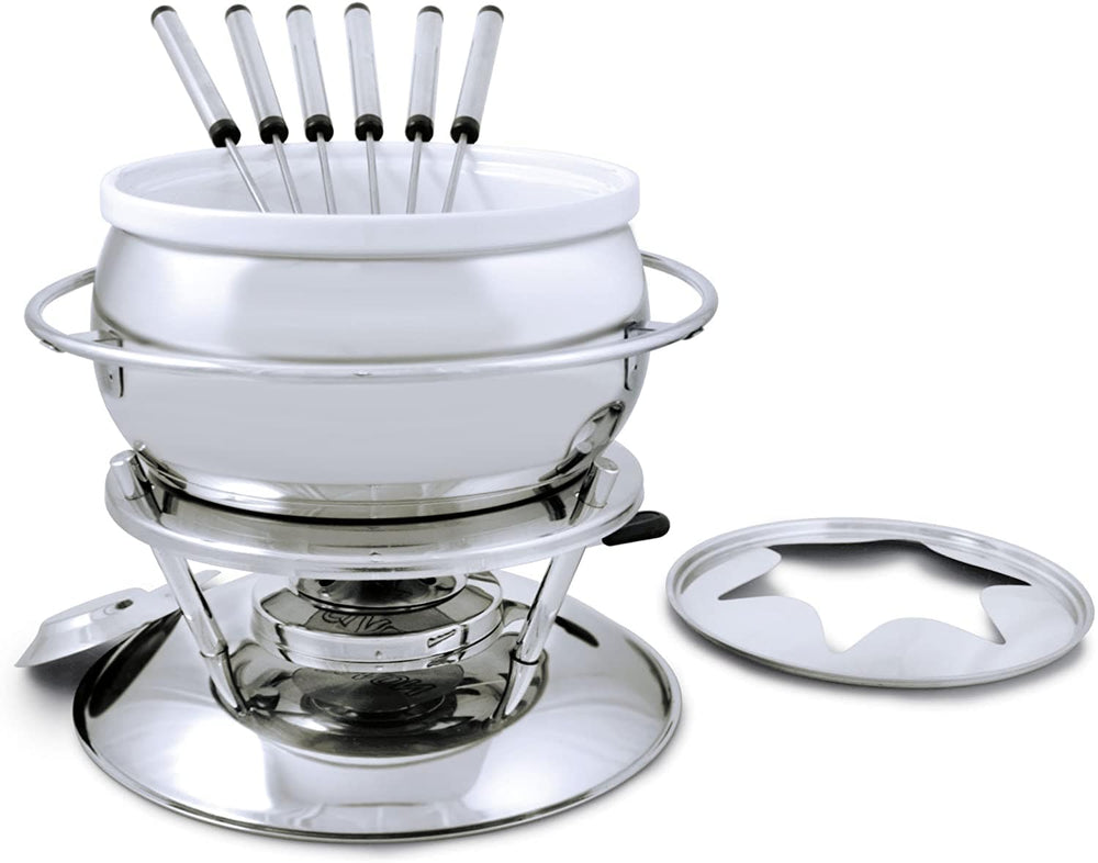 swissmar zuri 11pc fondue set stainless steel