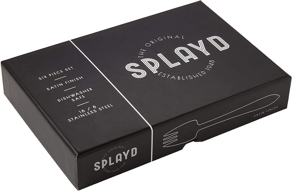 splayd black label stainless steel satin set of 8