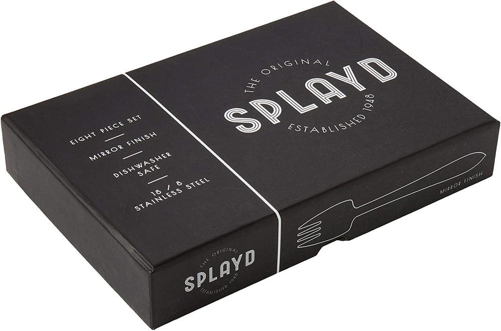 splayd black label stainless steel mirror set of 8