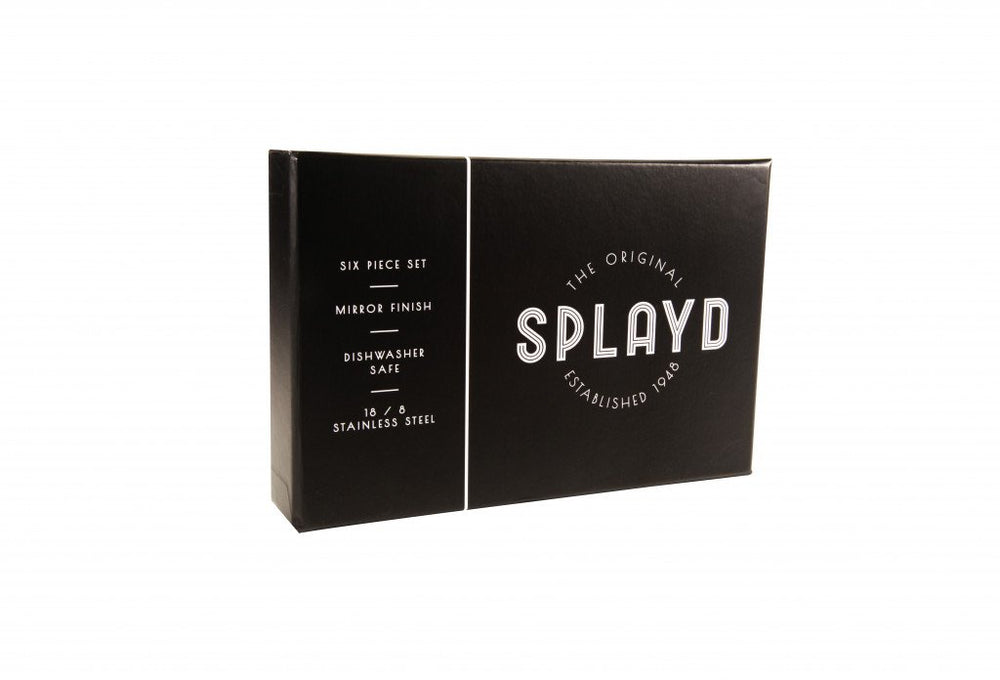 splayd black label stainless steel mirror mini set of 6