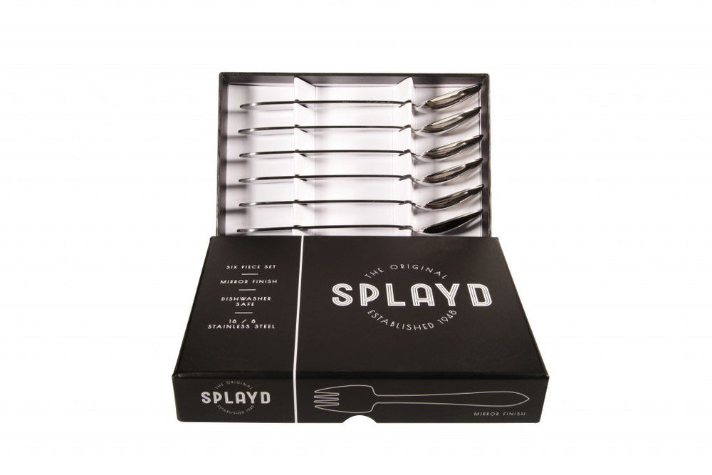 splayd black label stainless steel mirror set of 6