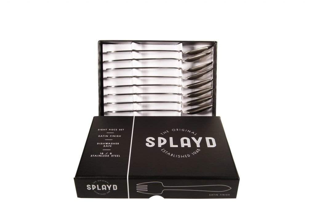 splayd black label stainless steel satin set of 8