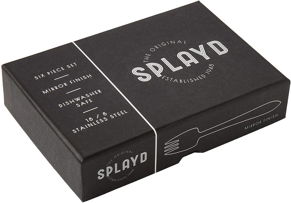 splayd black label stainless steel mirror mini set of 6