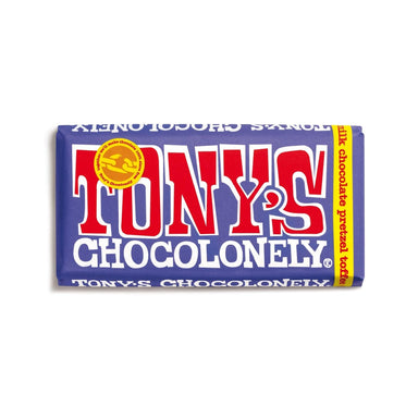 tony's chocolonely dark milk pretzel  toffee 180g