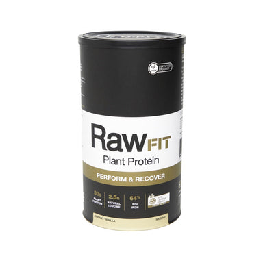 amazonia rawfit plant protein perform & recover creamy vanilla 500g