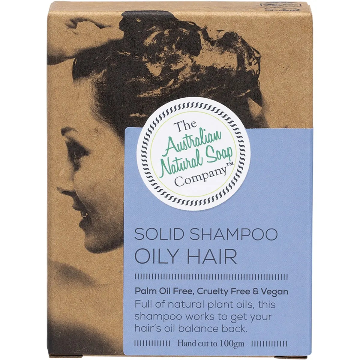 The Australian Natural Soap Company Solid Shampoo Bar Oily Hair 100g