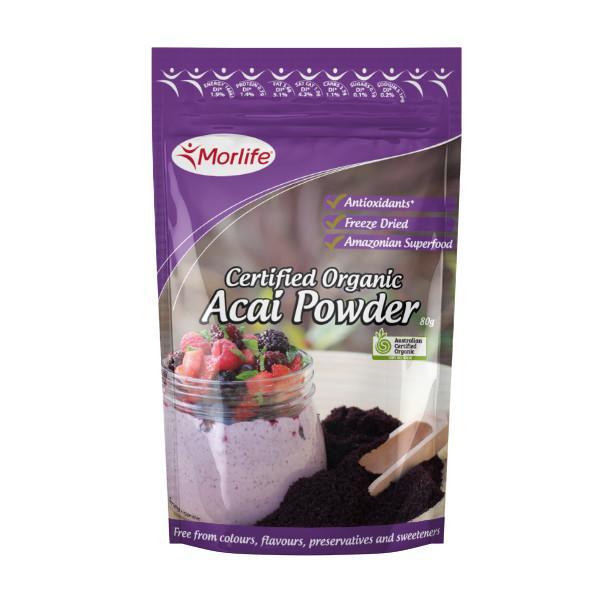 morlife acai powder certified organic 80g