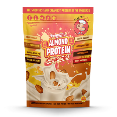 macro mike premium almond protein sample pack 8 x 40g