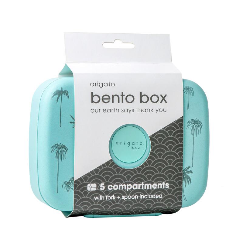 arigato bento box blue (palms)