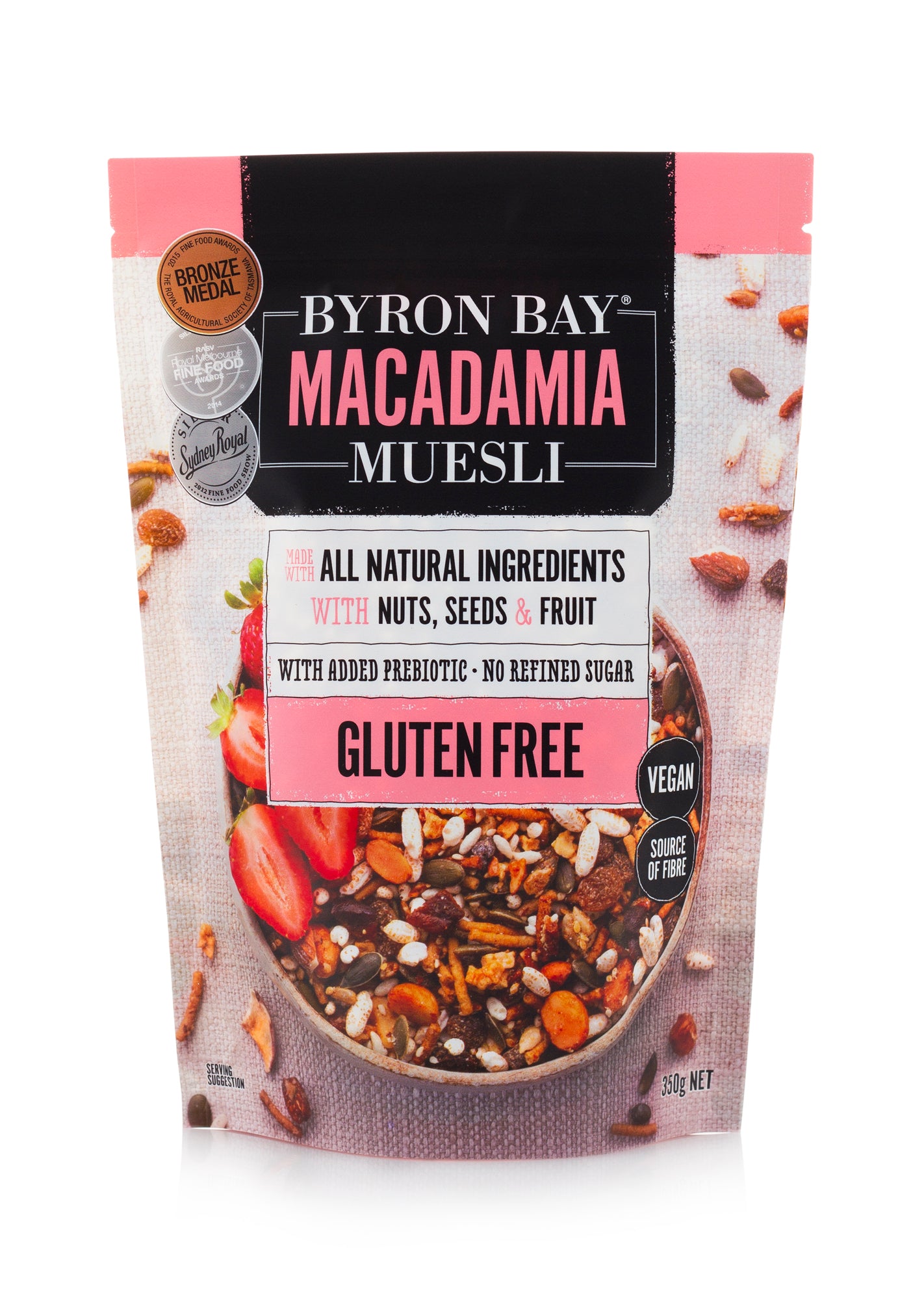 byron bay macadamia muesli gluten free 350g