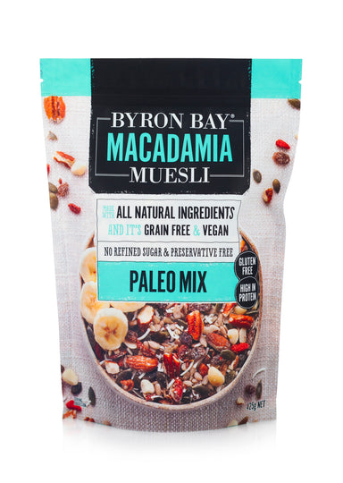 byron bay macadamia muesli paleo mix 425g