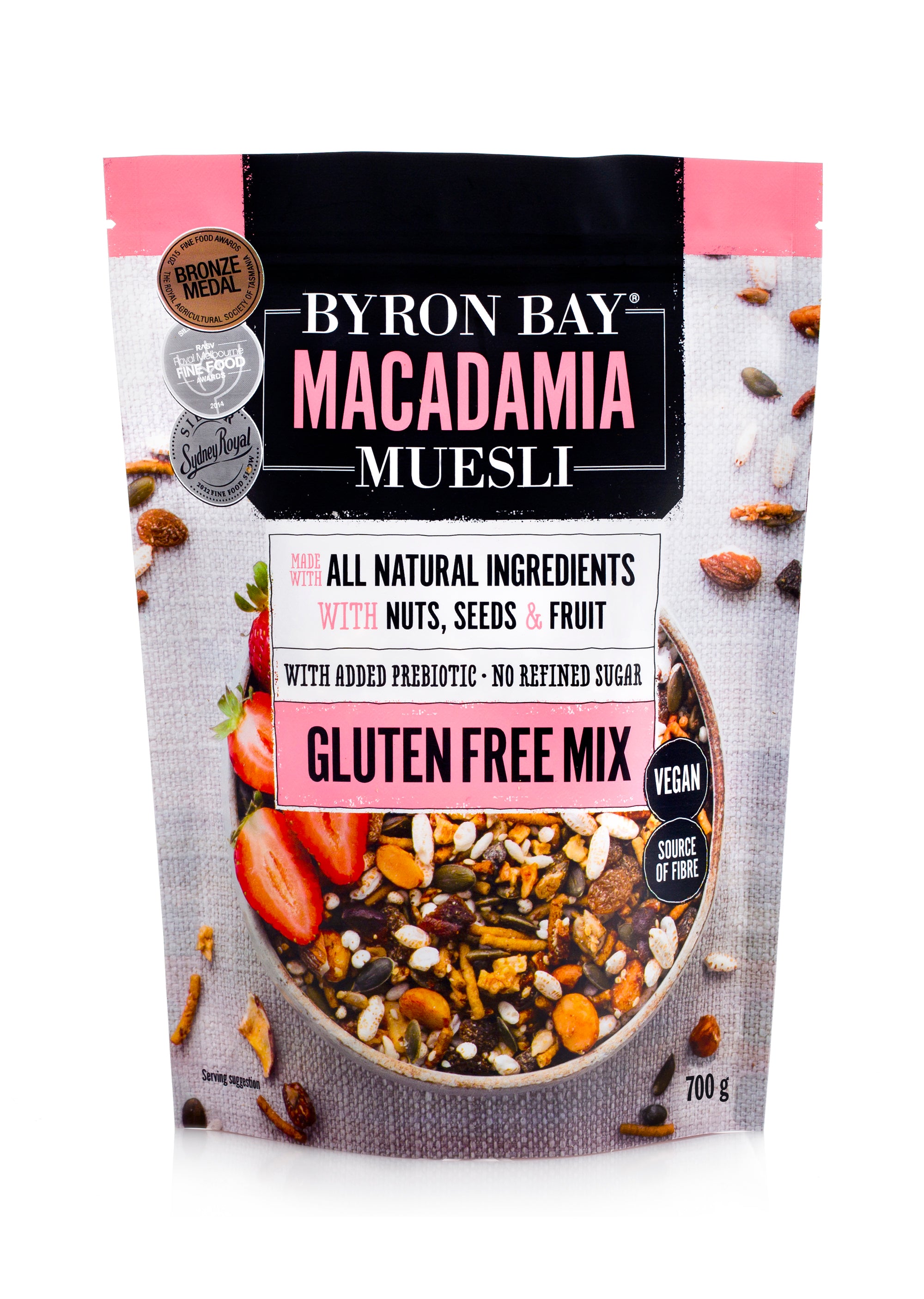byron bay macadamia muesli gluten free 700g