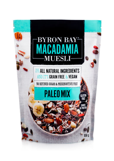 byron bay macadamia muesli paleo mix 850g