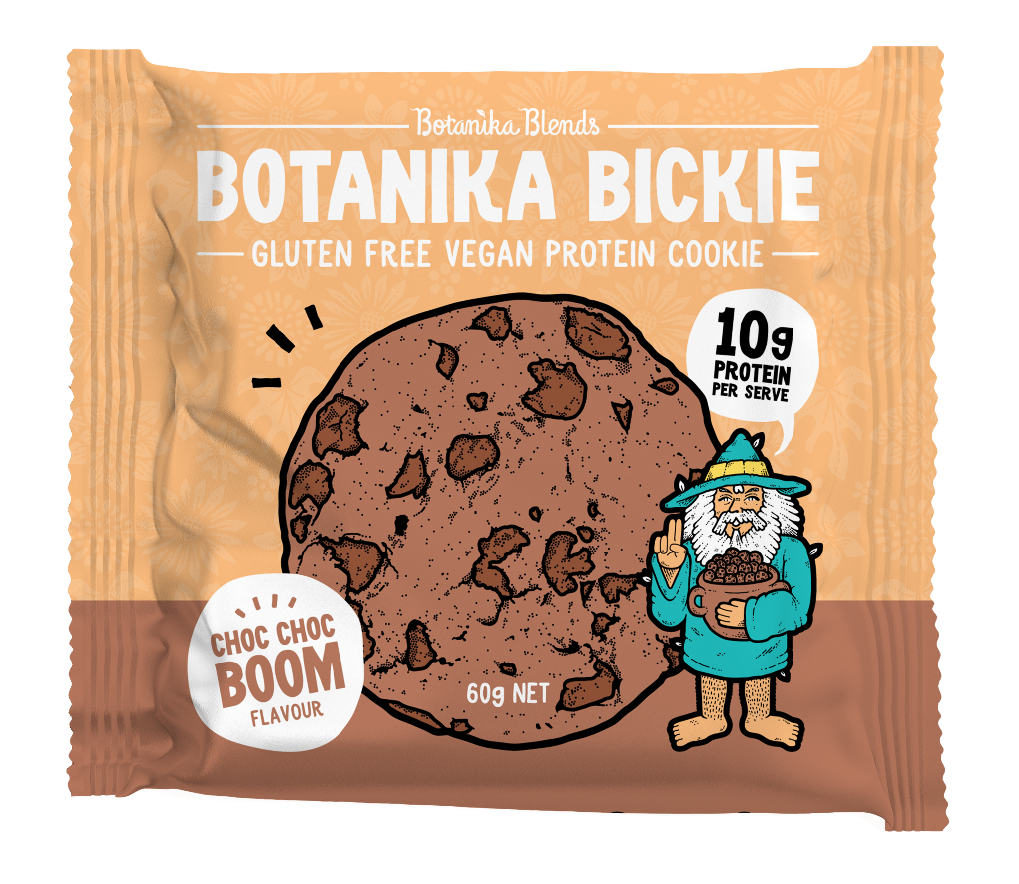 botanika blends bickie vegan protein cookie- choc choc boom
