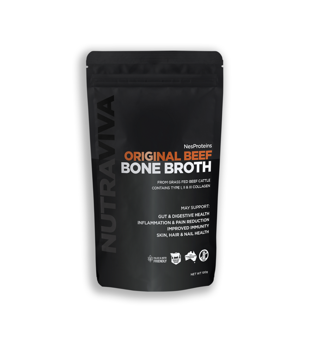 nutraviva nesproteins bone broth beef beef original