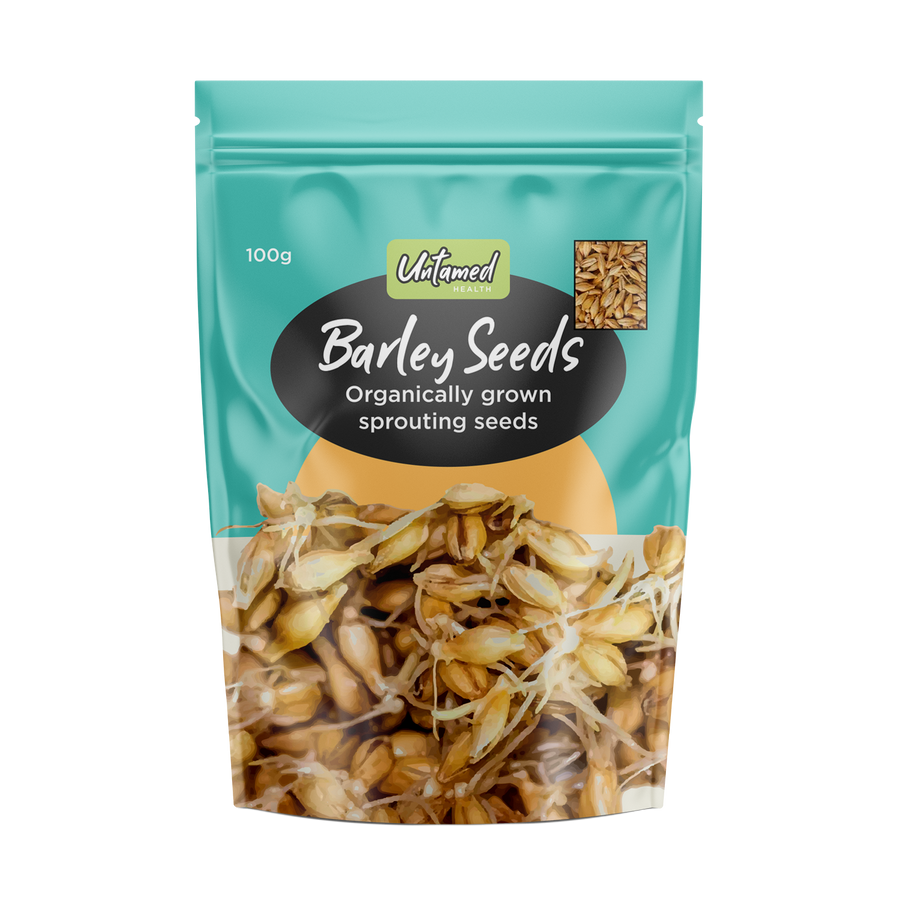 Untamed Health Organically Grown Sprouting Seeds Barley 100g