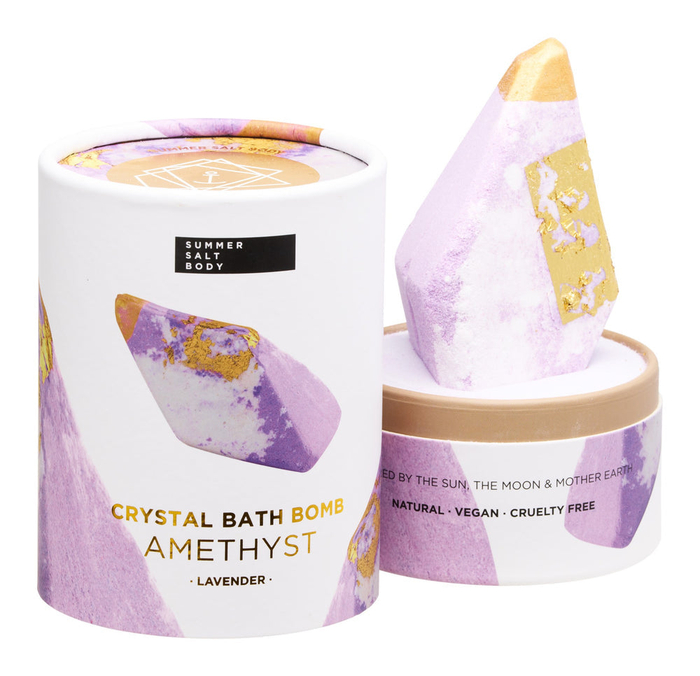 Summer Salt Body Crystal Bath Bomb Amethyst Lavender 110g