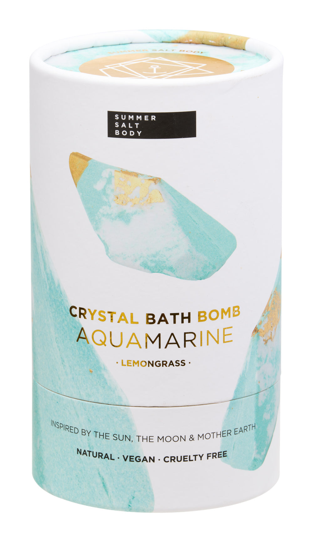 Summer Salt Body Crystal Bath Bomb Amethyst Lemongrass 110g